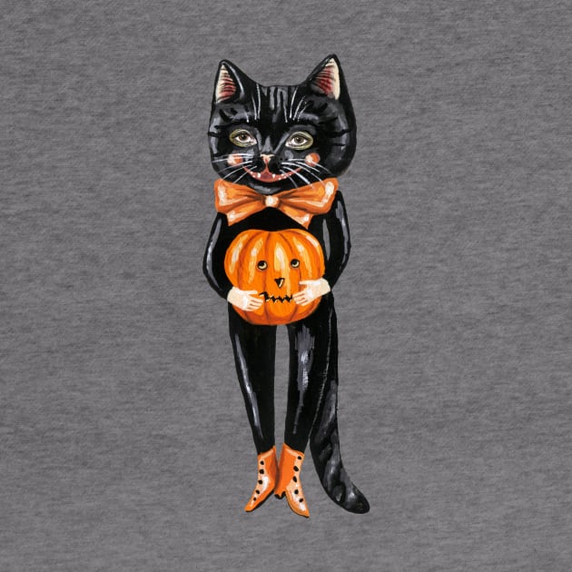 Black cat with pumpkin by KayleighRadcliffe